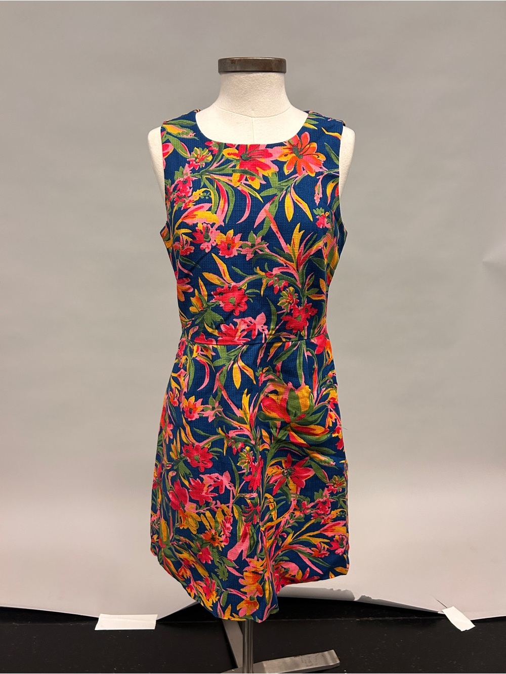 J. Crew Navy Floral Sleeveless Mini Dress
